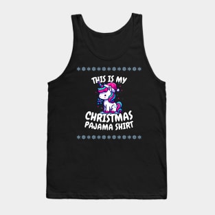 MATCHING FAMILY This is My Christmas Unicorn Pajama Shirt | Funny | Xmas | Holiday | Christmas gift | Merry Christas Tank Top